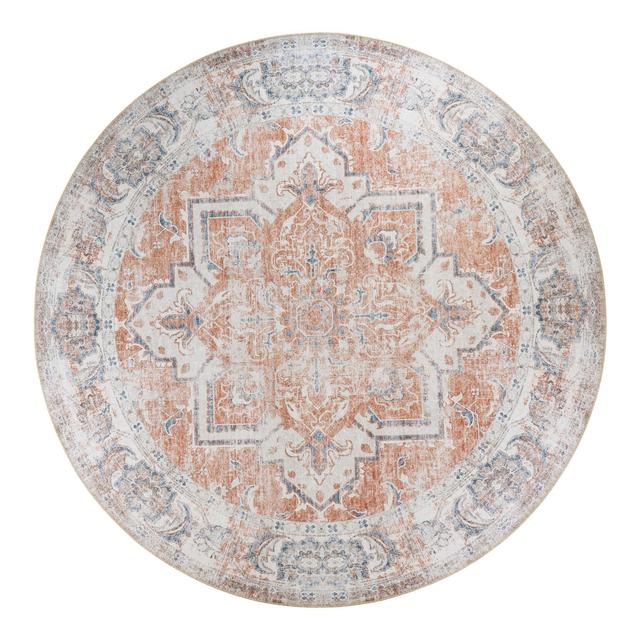 Tapis rond orange et bleu Ø200 cm