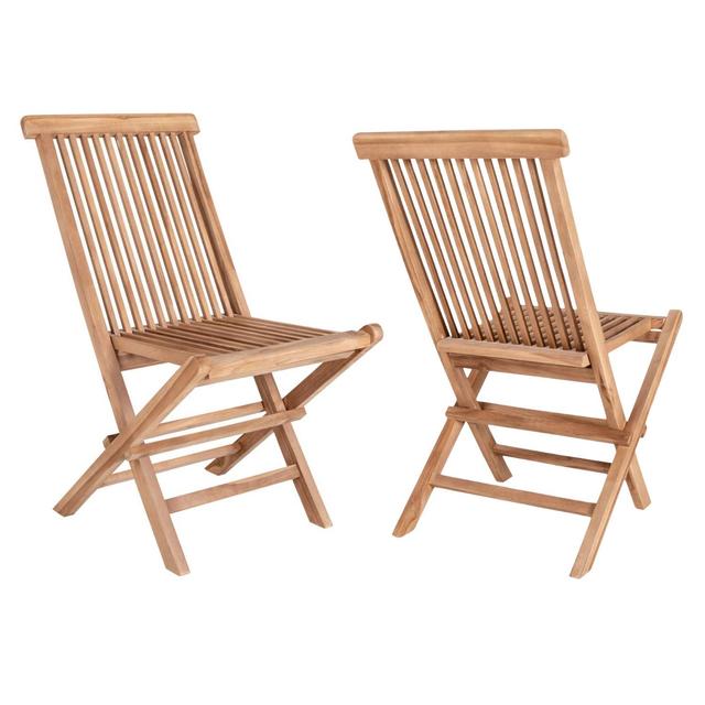 4 Chaises de jardin en teck TOLEDO