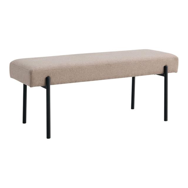 Banc marron avec pieds noirs 100 x 36 x 42,5 cm