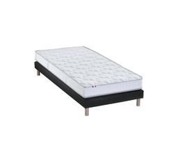 Ensemble matelas 100% latex5 zones sommier noir 80x200