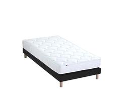 Ensemble matelas latex3 zones sommier noir 90x190