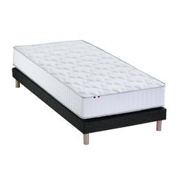 Ensemble Matelas Ressorts Astre + Sommier 90x190cm Noir