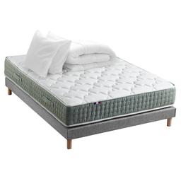 Ensemble matelas Ressort Sommier couette oreillers 140x190