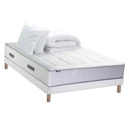 Ensemble matelas Ressort sommier oreiller couette 140x190