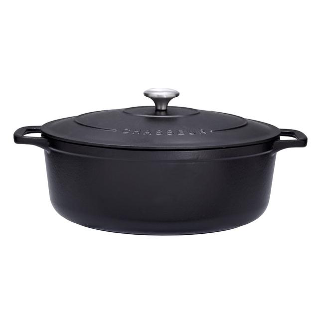 Cocotte ovale 35 cm chasseur noir interieur noir