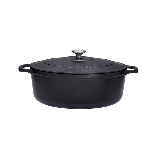 Cocotte ovale 29 cm chasseur noir interieur noir