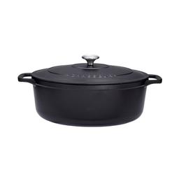 Cocotte ovale 31 cm chasseur noir interieur noir