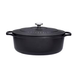 Cocotte ovale 33 cm chasseur noir interieur noir