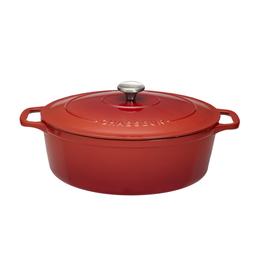 Cocotte ovale 33 cm chasseur rubis degr.noir interieur noir