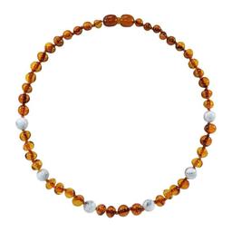 Collier bébé - Ambre et pierres naturelles