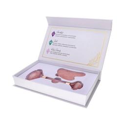 Coffret Rouleau De Quartz Rose + Gua Sha