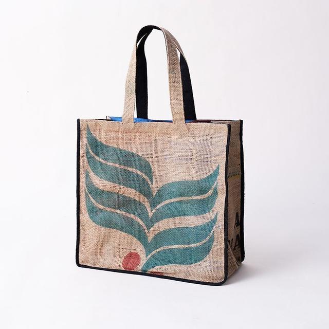 Sac de courses en jute réutilisable (upcyclé)