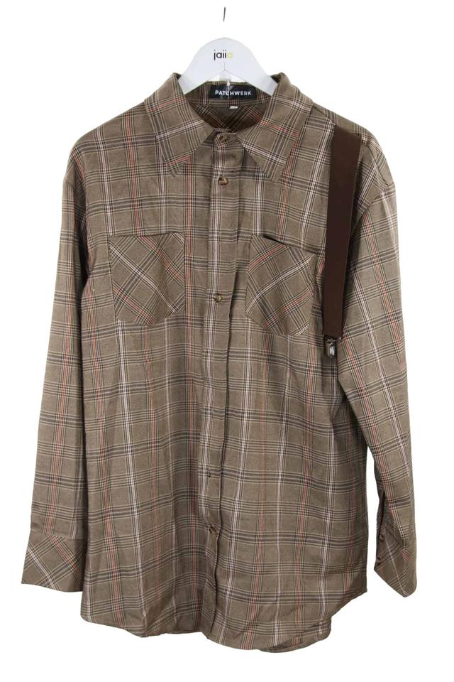 Chemise Patchwerk marron