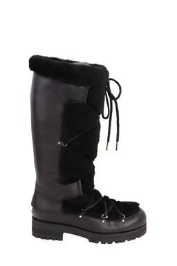 Bottes fourées Jimmy Choo en cuir