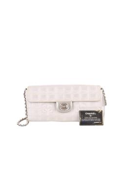 Sac porté épaule East West Chocolate Bar Chanel Argent