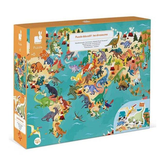 Puzzle Éducatif Géant Dinosaures 200 Pièces