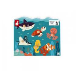 Puzzle a tenons en bois animaux marins