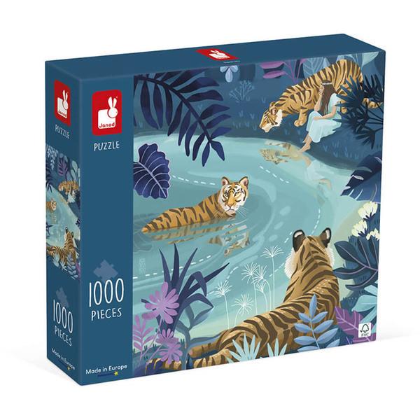 Puzzle Tigres Au Clair De Lune - 1000 pièces - JANOD