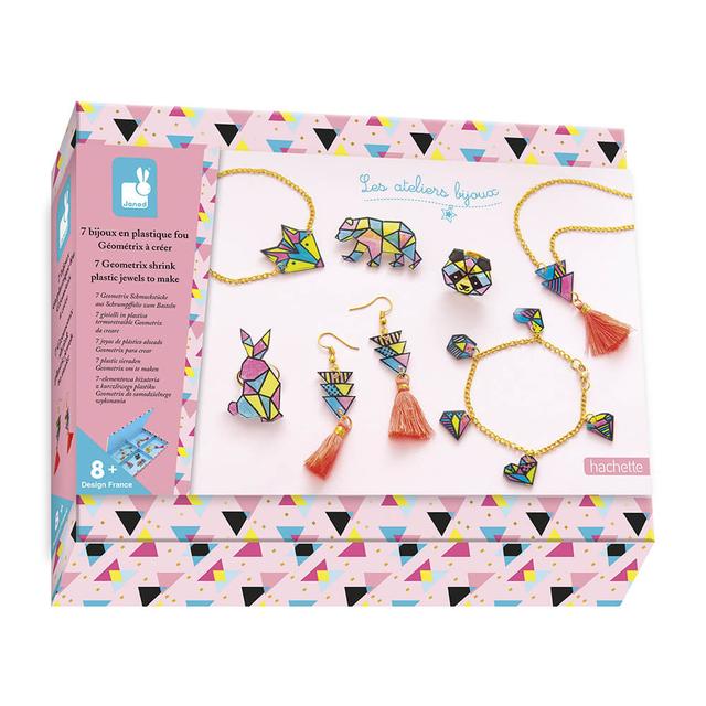 Kit Créatif - Coffret 7 Bijoux En Plastique Fou Geometrix À Crée