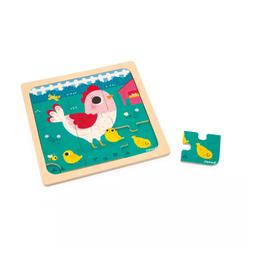 Puzzle Poulette Henriette - 9 pièces en bois - JANOD