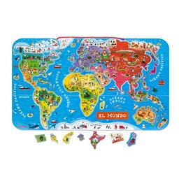 Puzzle Monde Magnétique 92 Pièces Espagnol