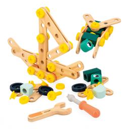 Jeu de construction en bois, baril 100 pièces