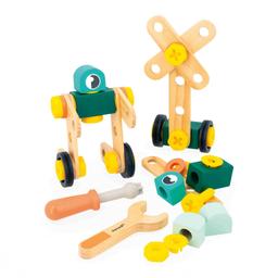 Jeu de construction en bois, baril 50 pièces