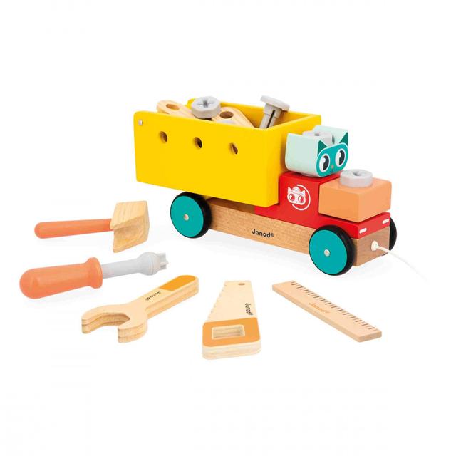 jeu de construction en bois, camion à bricoler