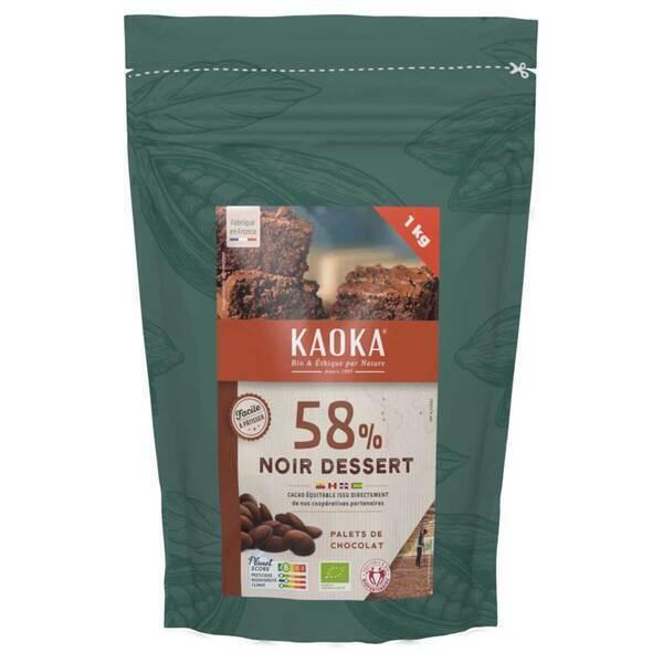 Palets de chocolat noir 58% 1kg