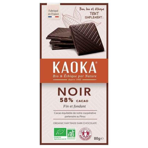 Tablette chocolat noir 58% simply Dark 80g