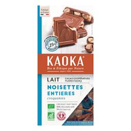 Tablette de chocolat au lait et noisettes 180g