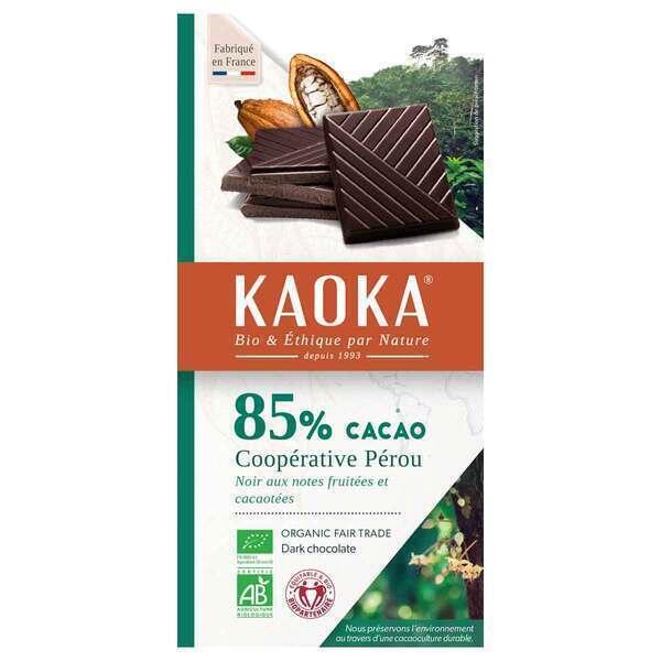 Tablette chocolat noir 85% cacao Pérou 100g