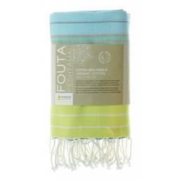 Fouta en coton biologique Sunny Lime 100 x 200cm