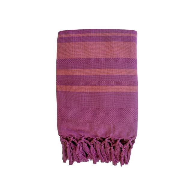 Fouta en coton biologique Fushia - 90 x 160 cm