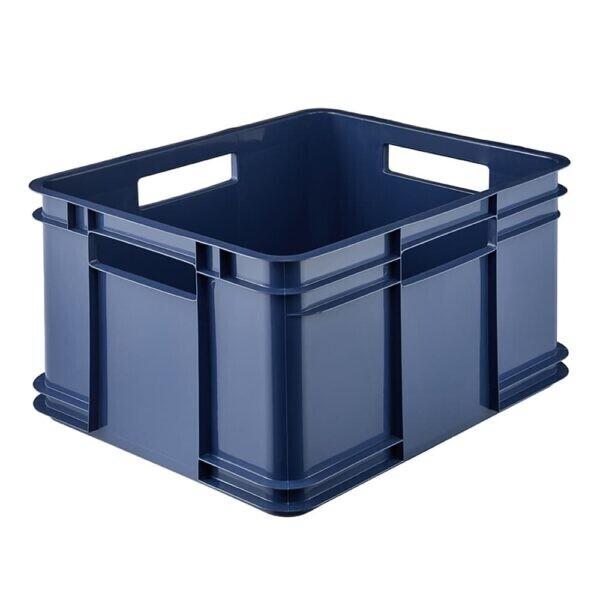 Caisse de Rangement en plastique recyclé 28 litres - Bleu