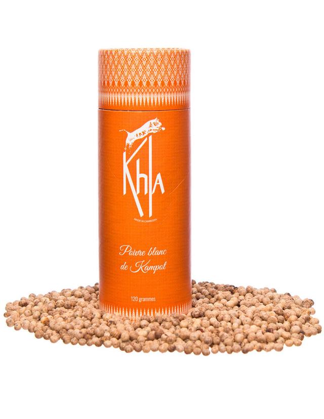 Poivre blanc de Kampot Bio 120g en grains - Tubes