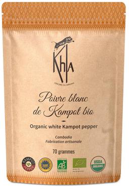 Poivre blanc de Kampot- IGP-Biologique-Premium-en grains-70g