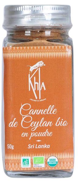 Cannelle de Ceylan - Biologique - en poudre - 50g - Pot