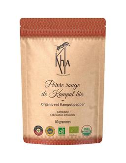 Poivre rouge de Kampot 80g -IGP- Biologique-Premium-en grains