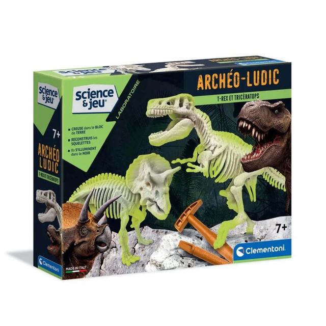 Archéo-ludic T-Rex  et  Tricératops