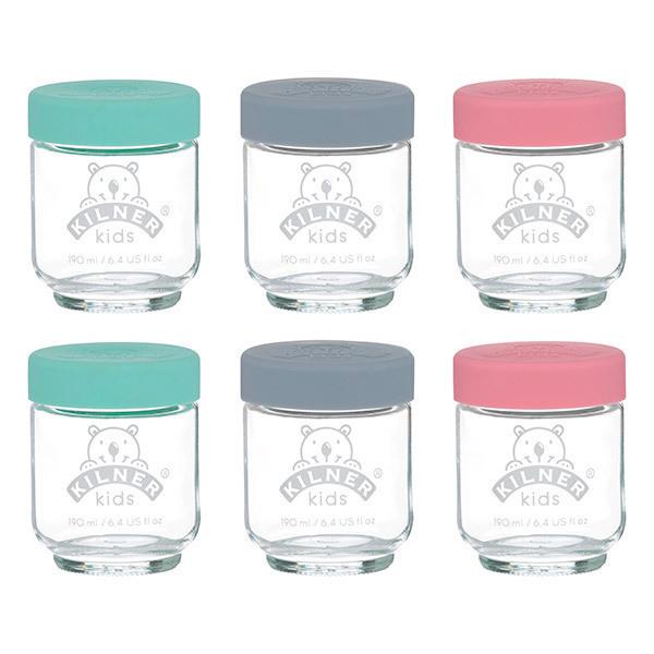 Set de 6 petits pots en verre pour bébé 190ml