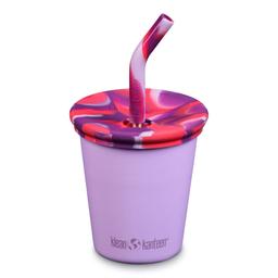 Gobelet en inox 296 ml avec couvercle à paille Crocus Petal