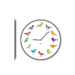 Horloge oiseaux des jardins, modèle ultraflat couleur