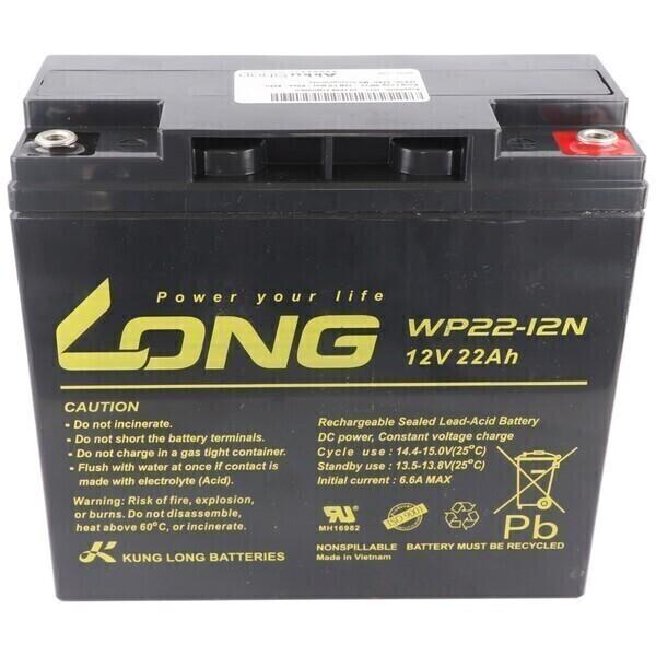 Batterie plomb-polaire Kung Long WP22-12N F8, 12V, 22Ah,