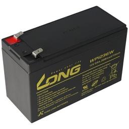 Batterie au plomb Kung Long WP1236W 12Volt 36W avec 9Ah, 6.3mm