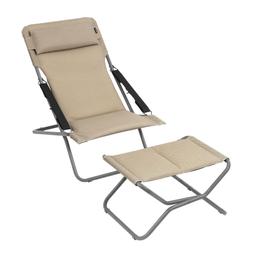 Ensemble chaise longue et repose pieds - TRANSABED