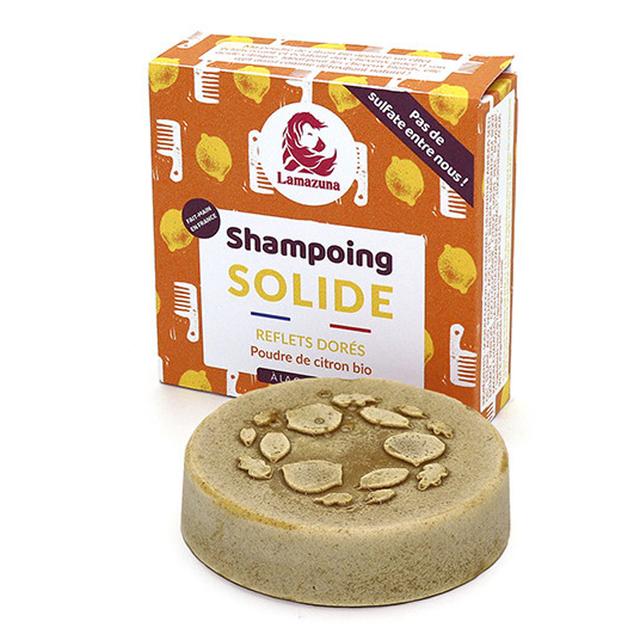 Shampoing solide reflets dorés Poudre de citron Bio