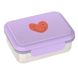 Boîte à goûter en inox Little Gang Heart lilac