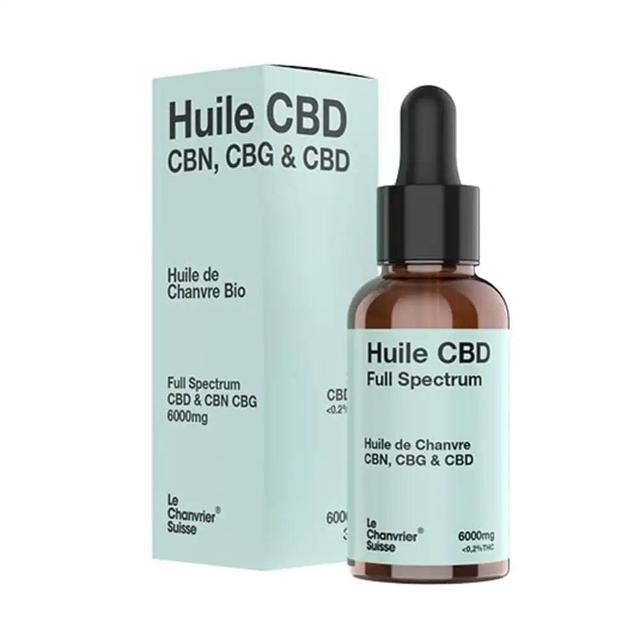 Huile CBD CBN & CBG Bio Full Spectrum 6000mg / 20% (30ml)