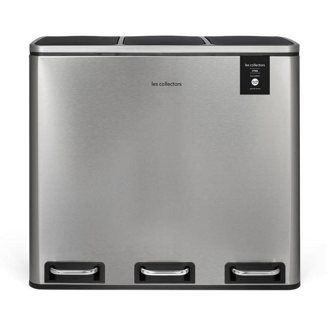 Poubelle de tri 3 x 18L - inox